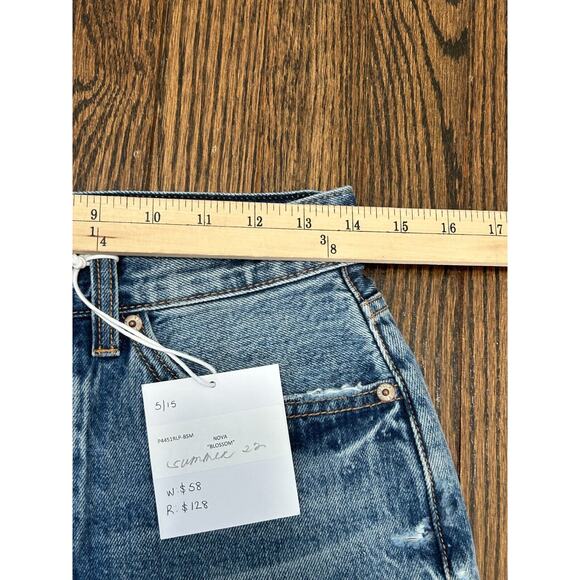 PISTOLA Nova Blossom Shorts Womens Size 26 Blue Denim Pockets Button Fly Outdoor - Picture 6 of 9